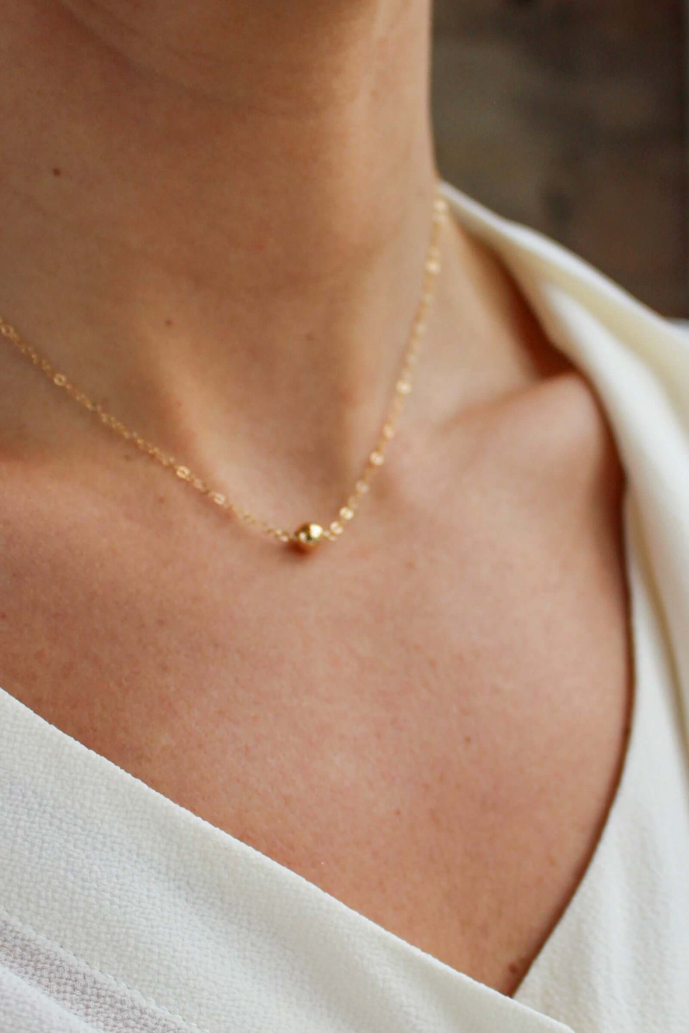 Gold Dust Solitaire Necklace