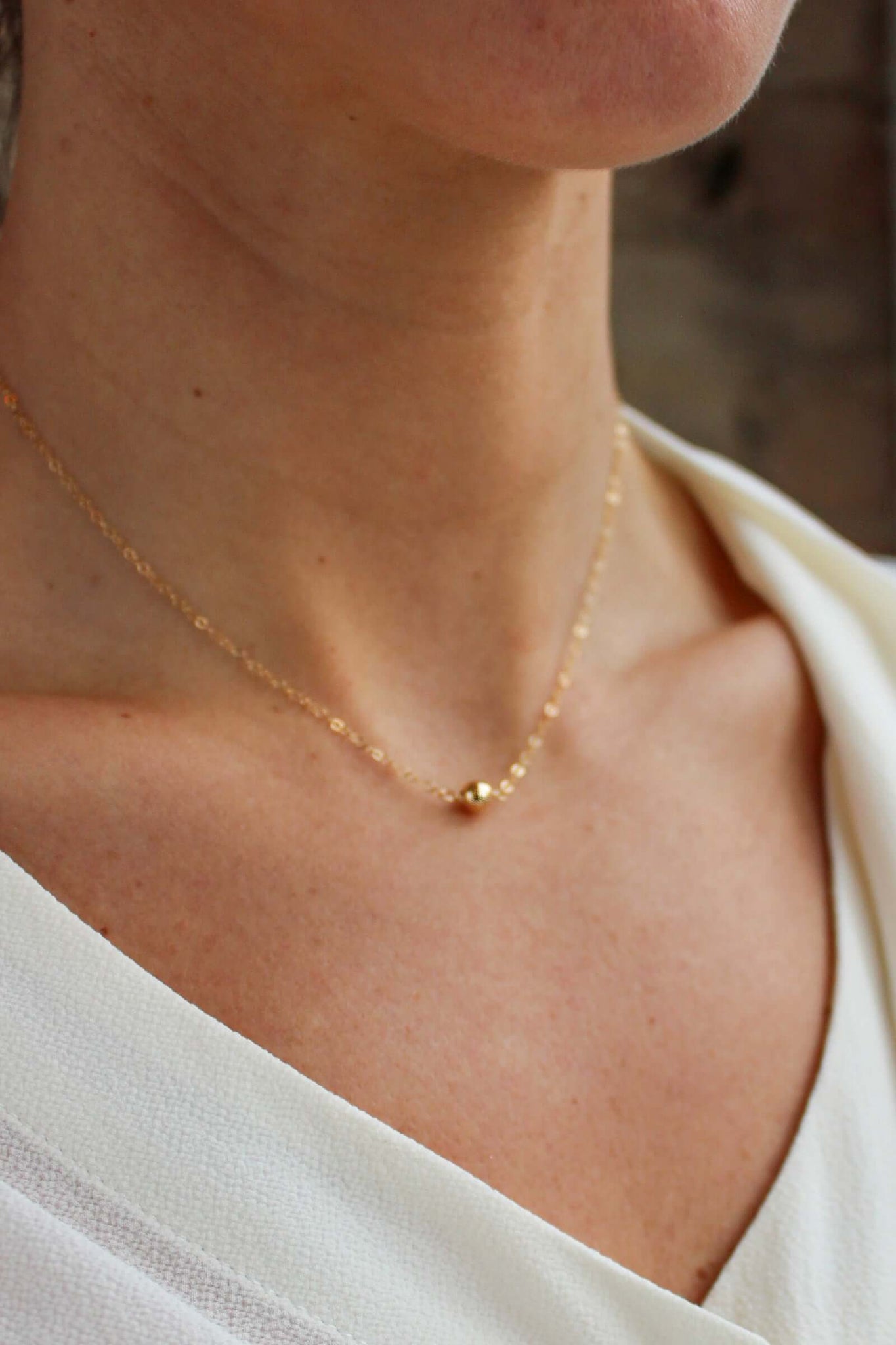 Gold Dust Solitaire Necklace