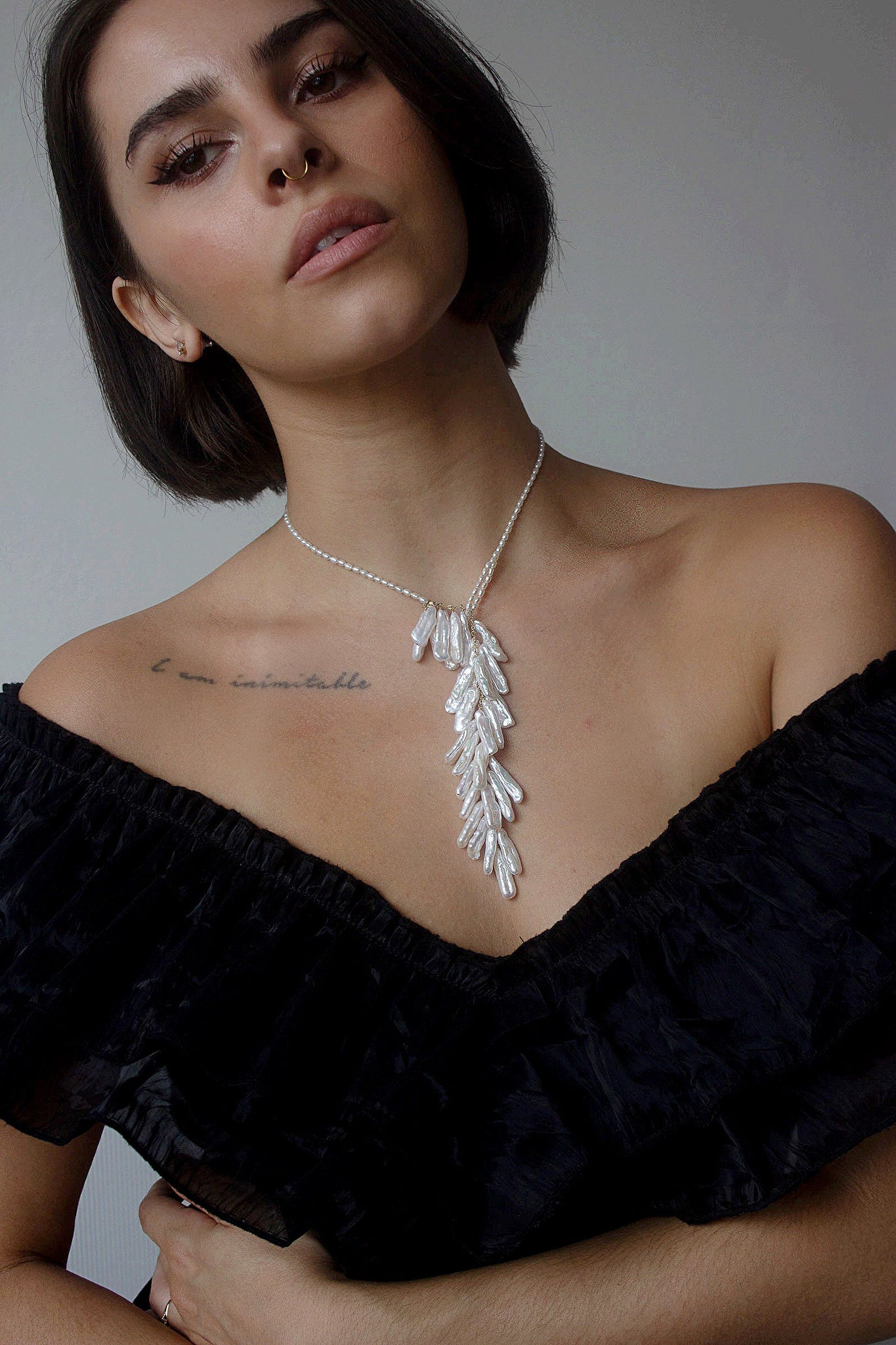 La Plume Lariat Necklace