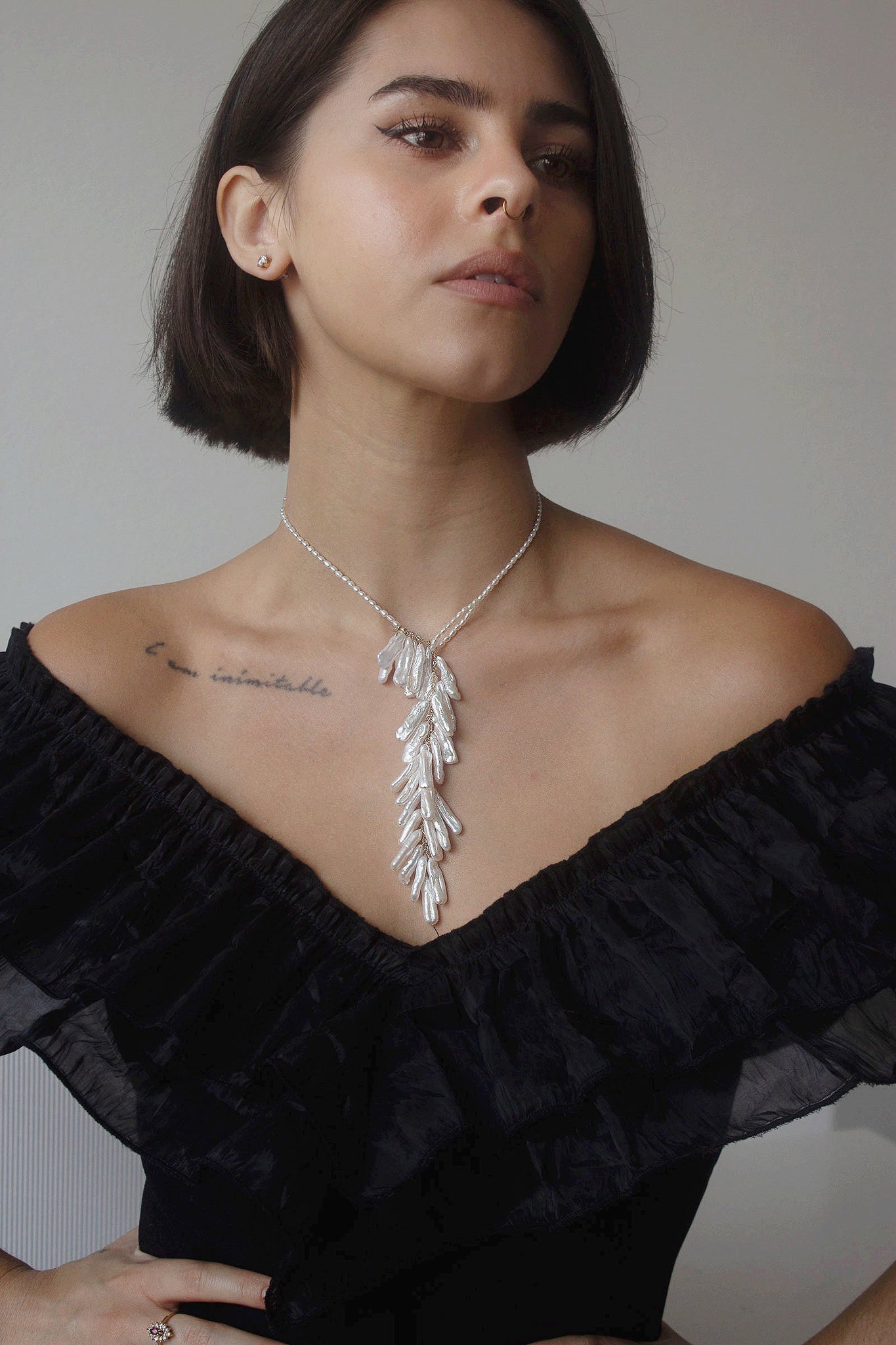 La Plume Lariat Necklace
