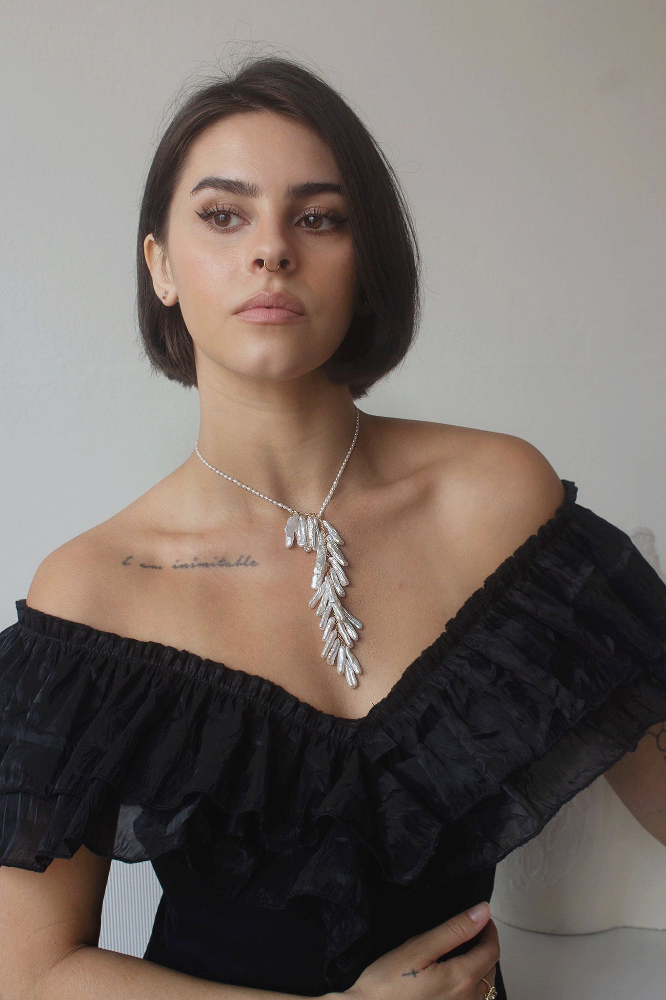 La Plume Lariat Necklace