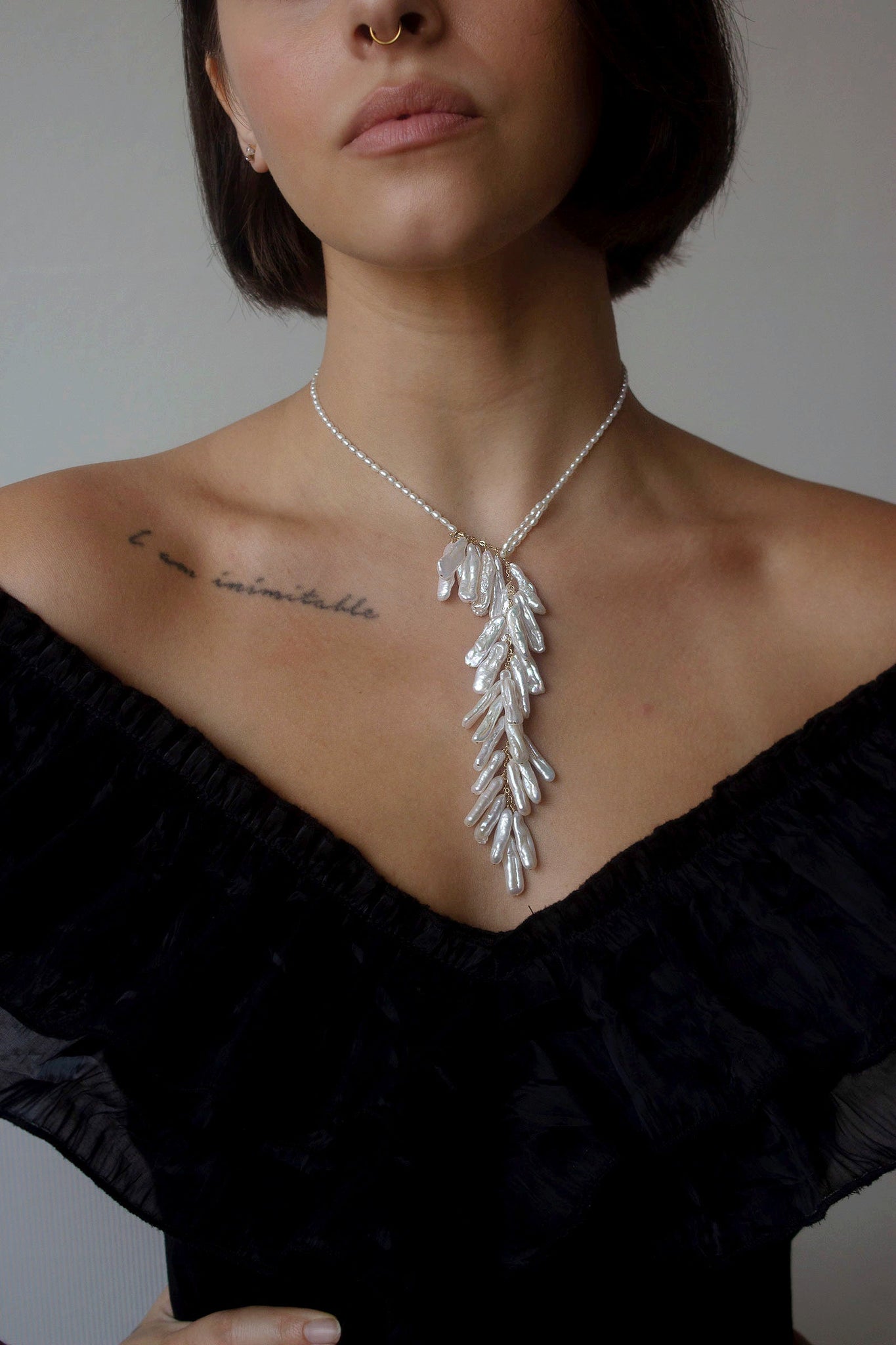 La Plume Lariat Necklace