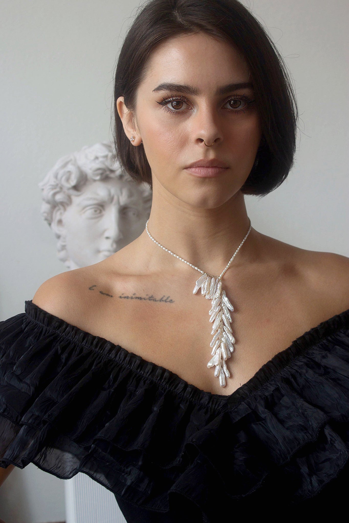 La Plume Lariat Necklace