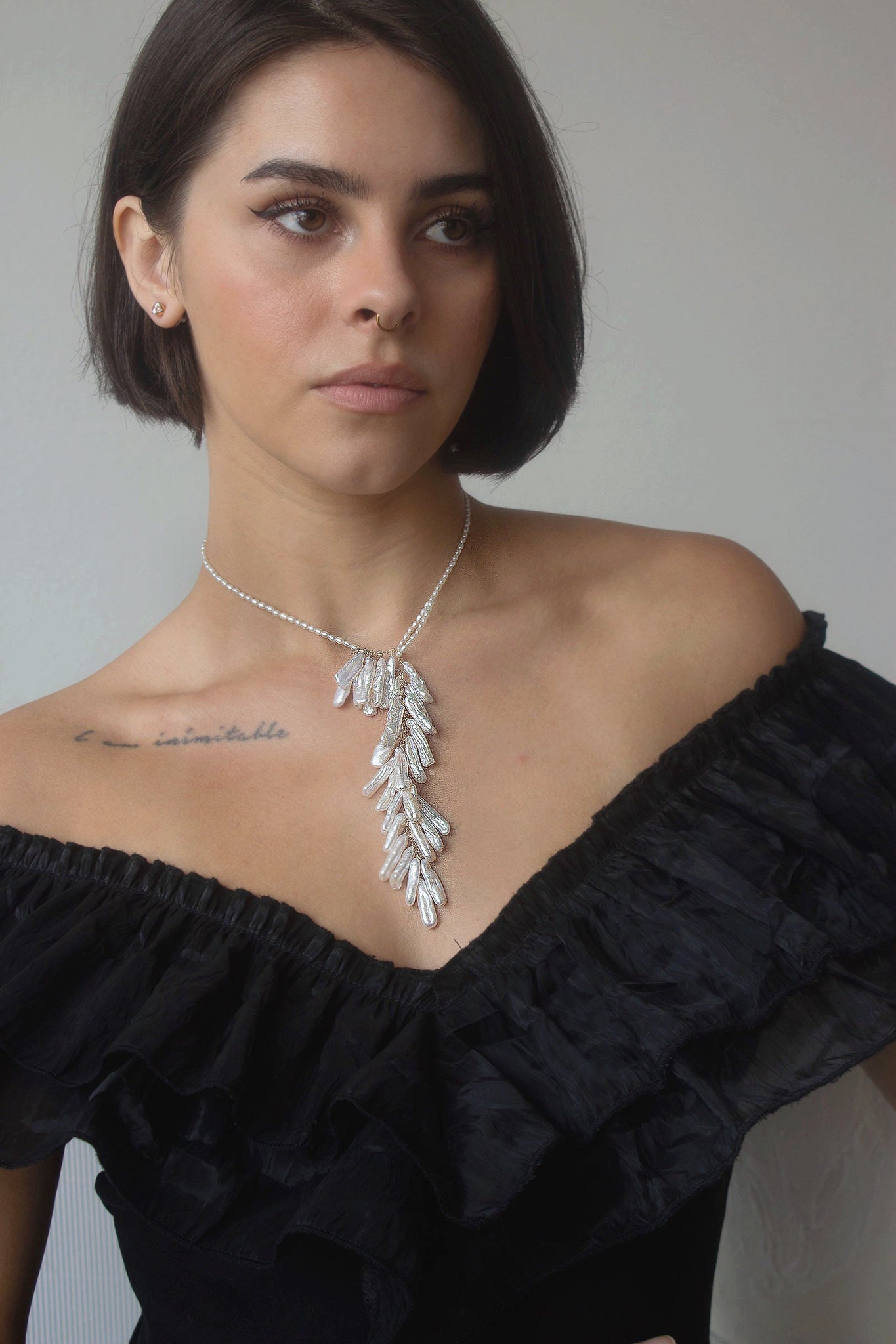 La Plume Lariat Necklace