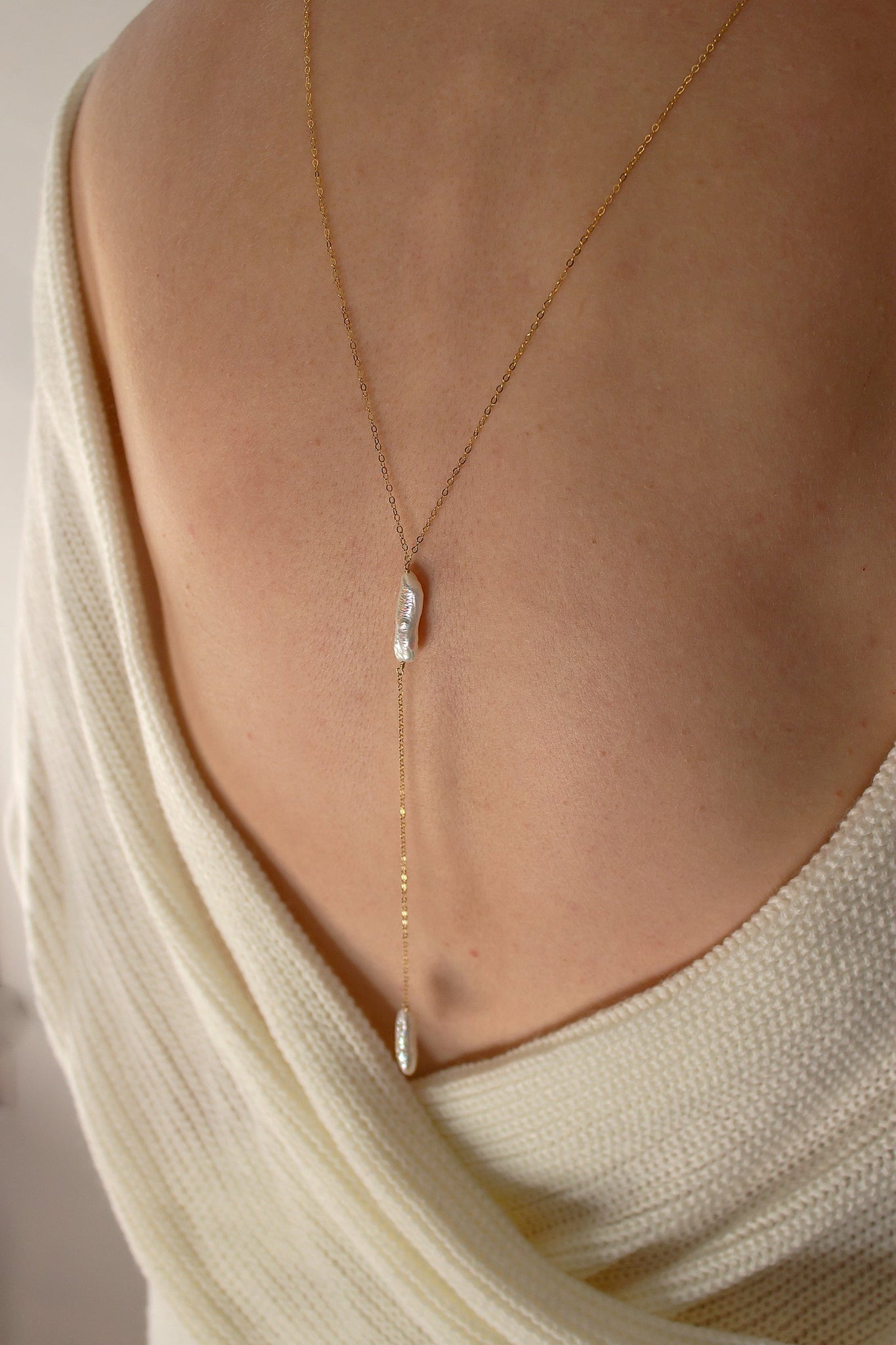 Biwa Backdrop Necklace