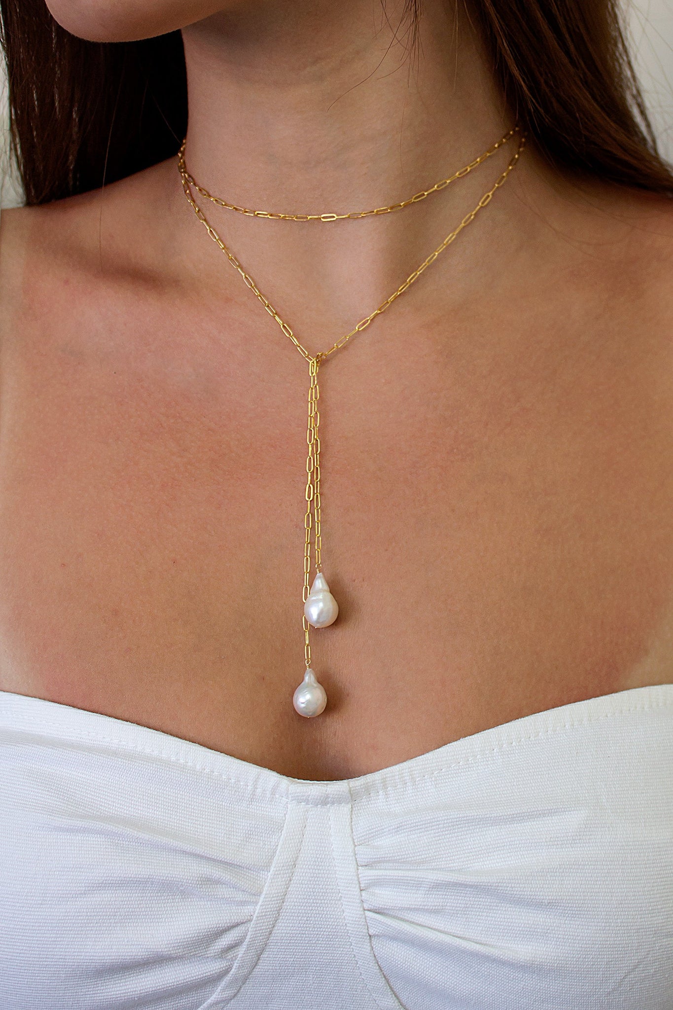 Breathless Tie Lariat Necklace