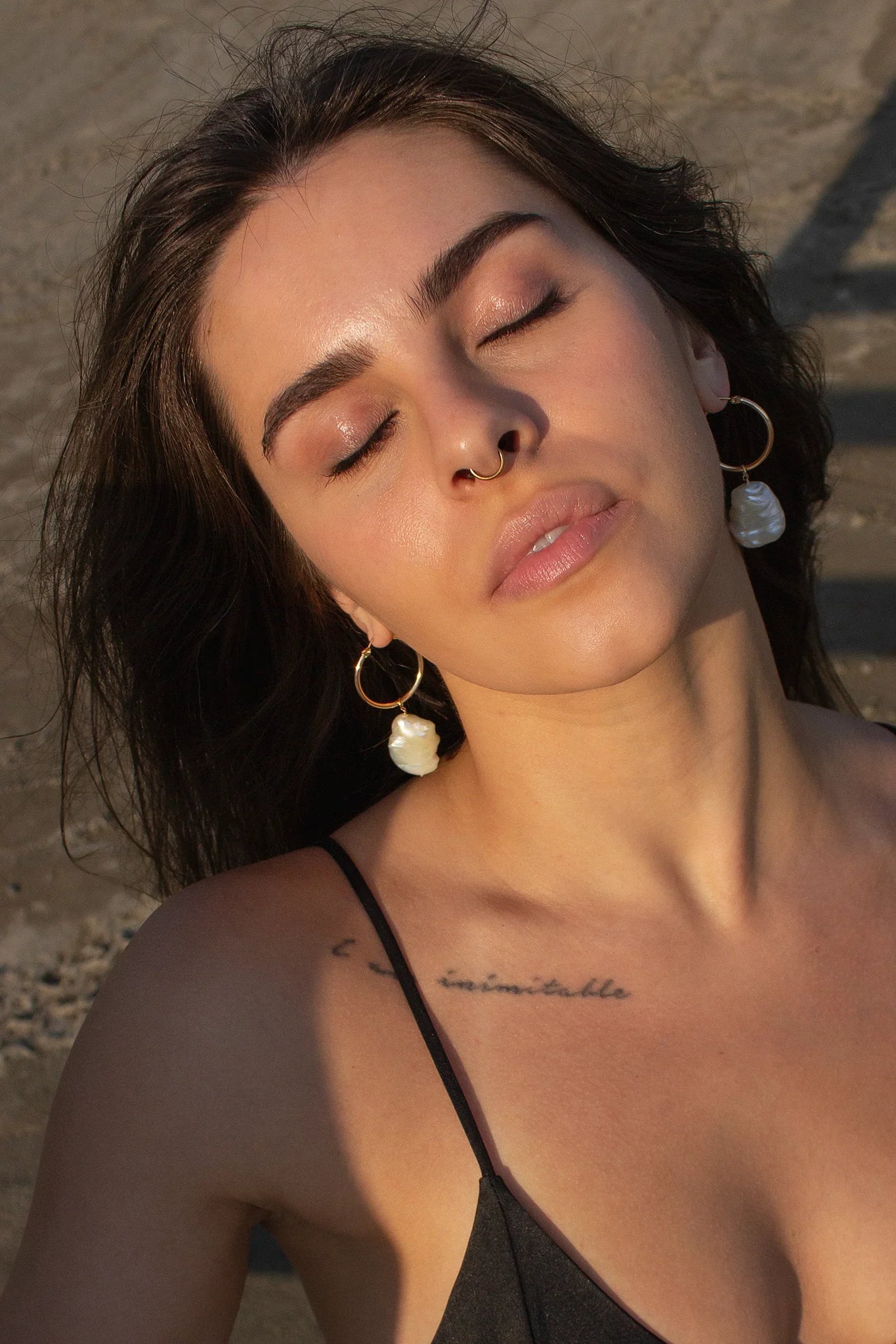 Siren Pearl Hoop Earrings