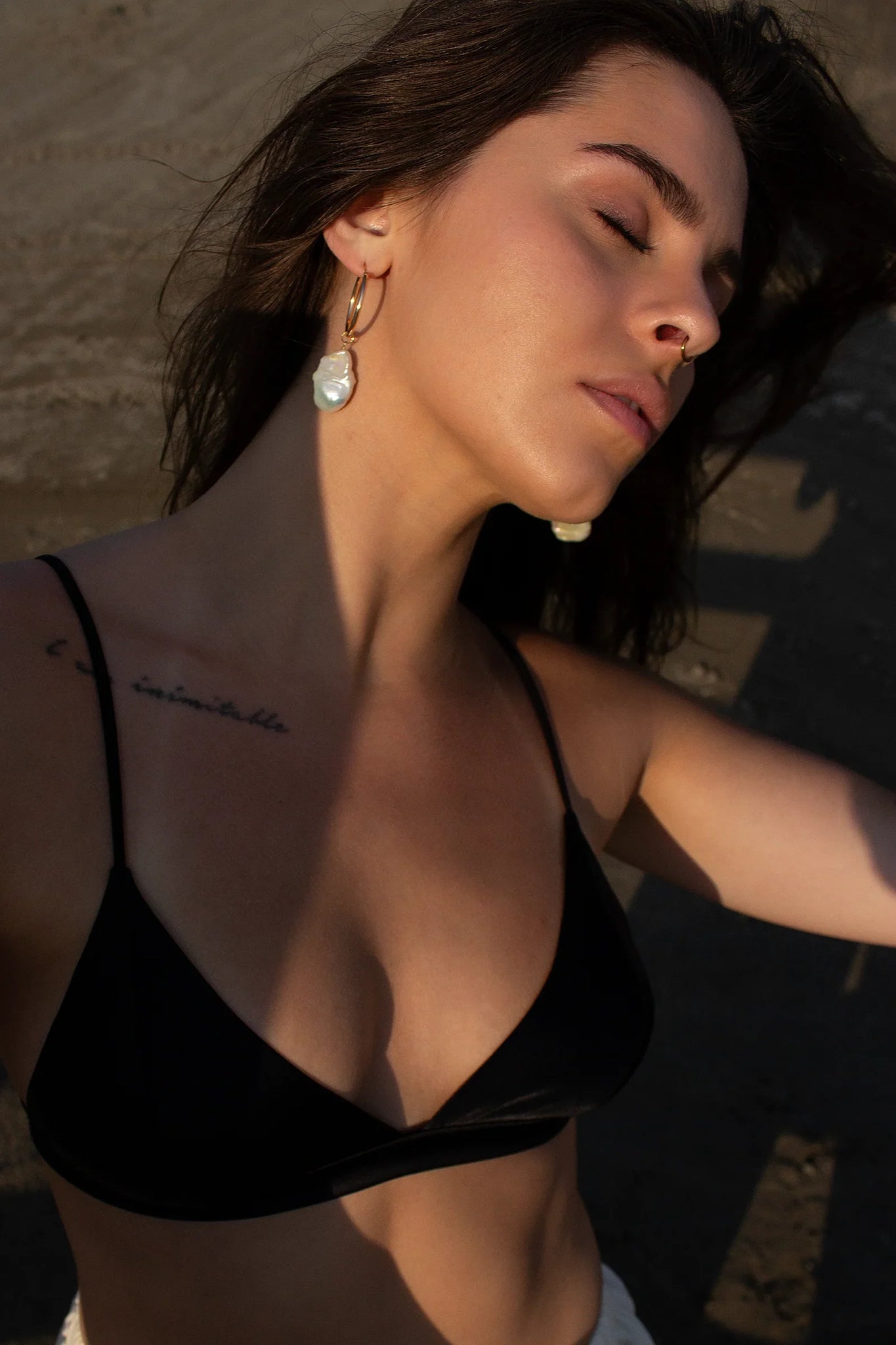 Siren Pearl Hoop Earrings