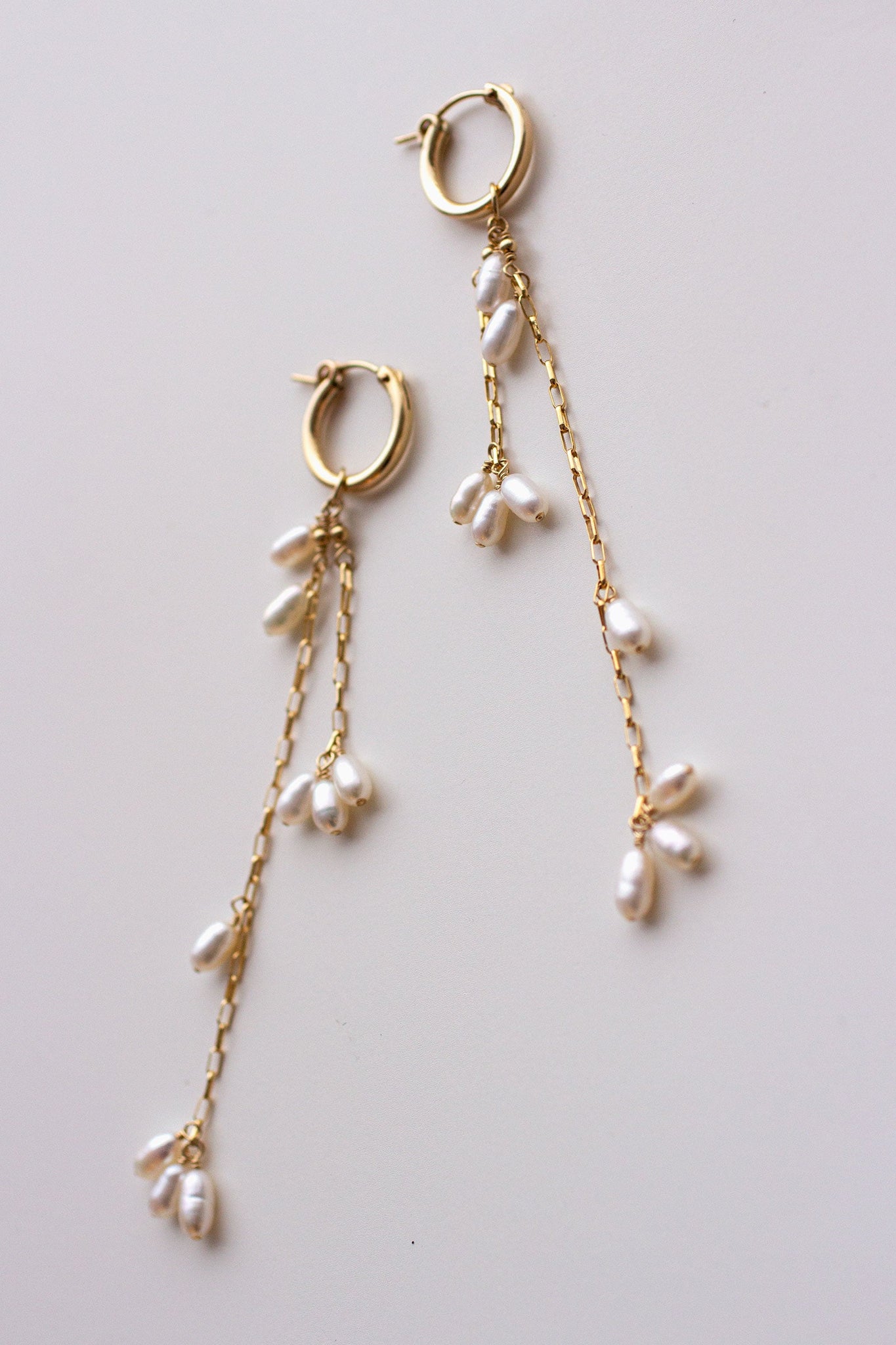 Falling Petals Mini Hoop Earrings