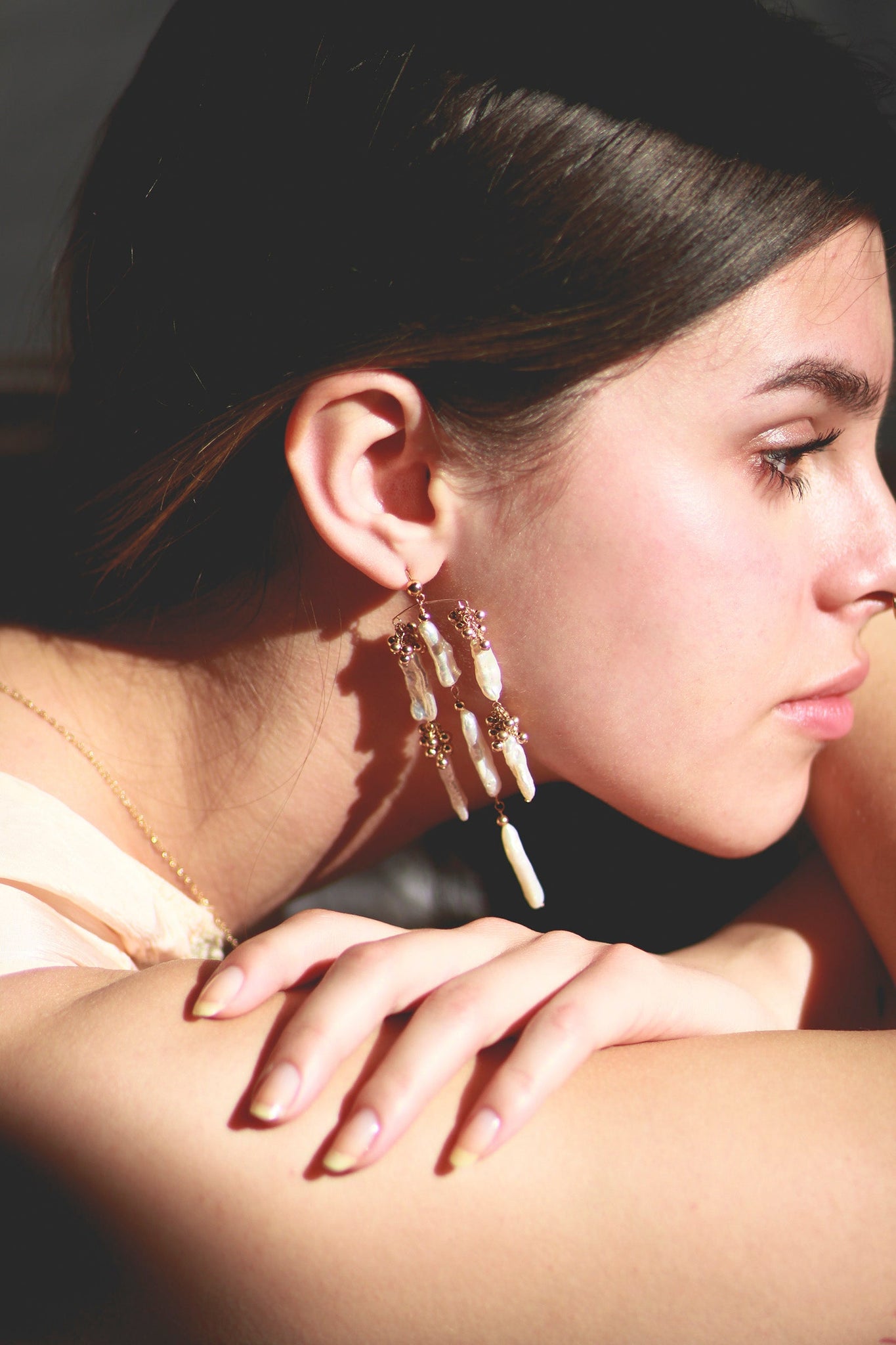 Eyelet Chandelier Earrings