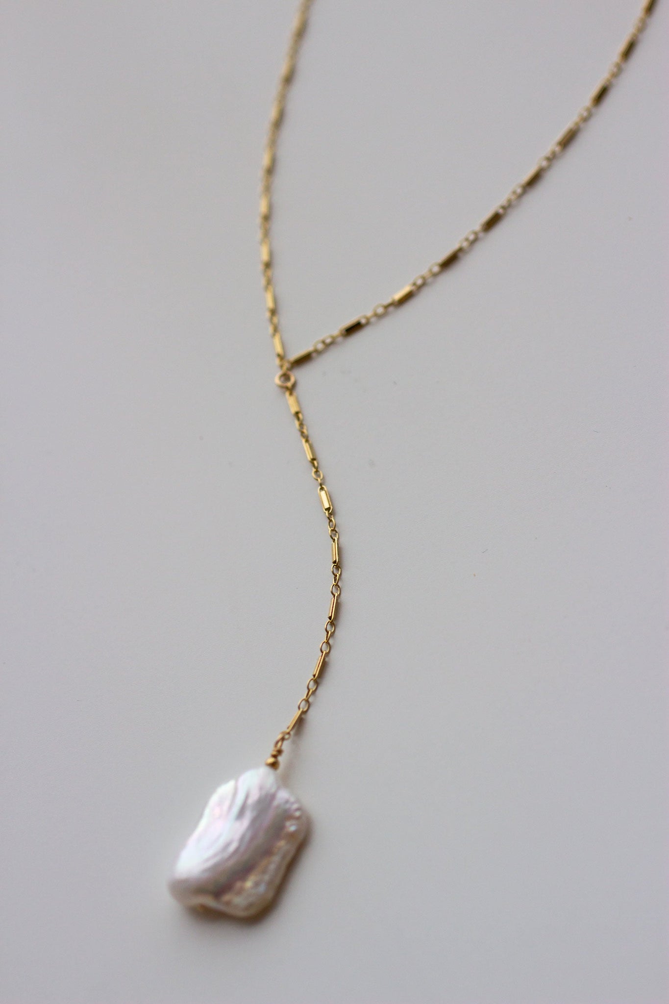 Baroque Keshi Y Necklace
