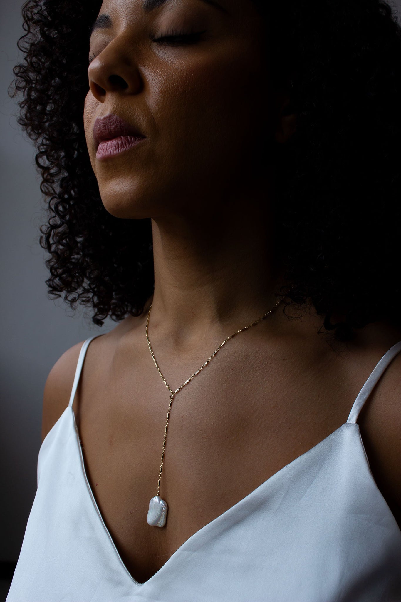Baroque Keshi Y Necklace