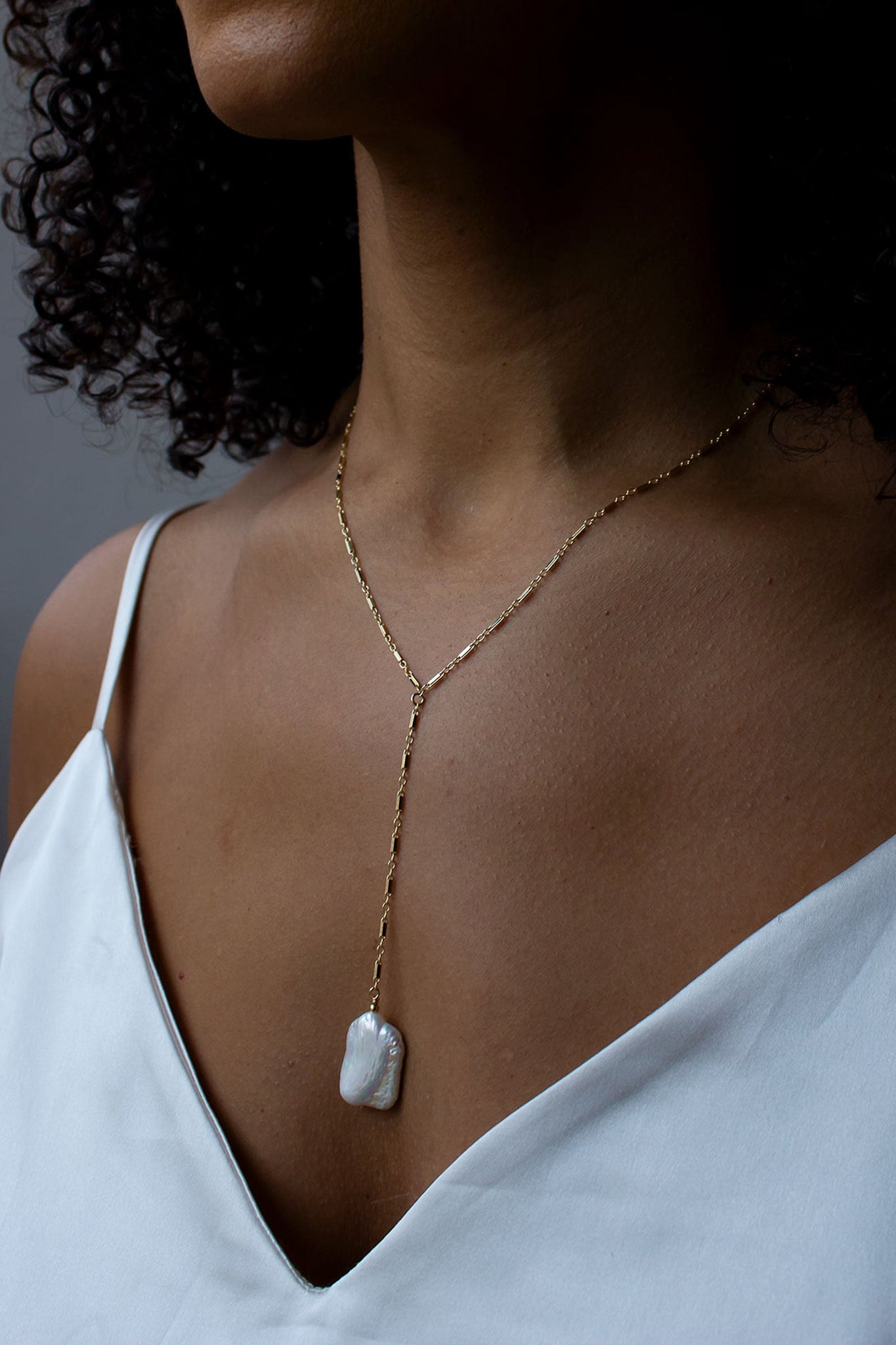 Baroque Keshi Y Necklace