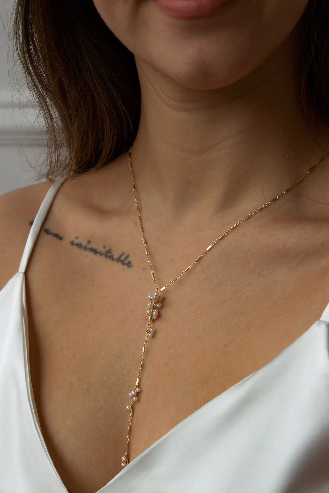 Radiance Freshwater Pearl Cluster Y-Necklace