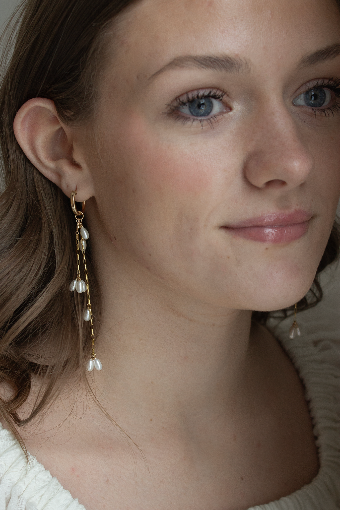 Falling Petals Mini Hoop Earrings