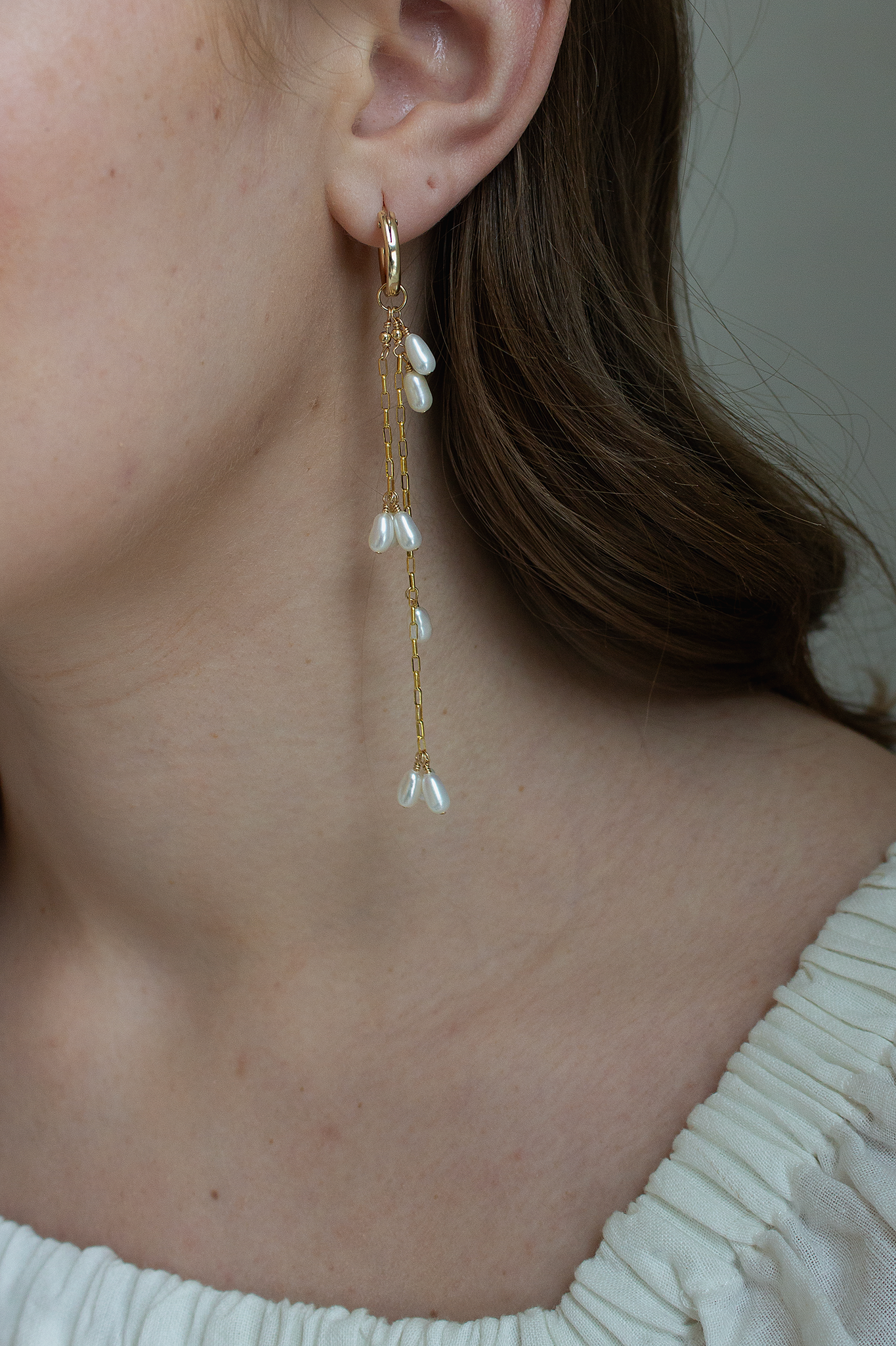 Falling Petals Mini Hoop Earrings
