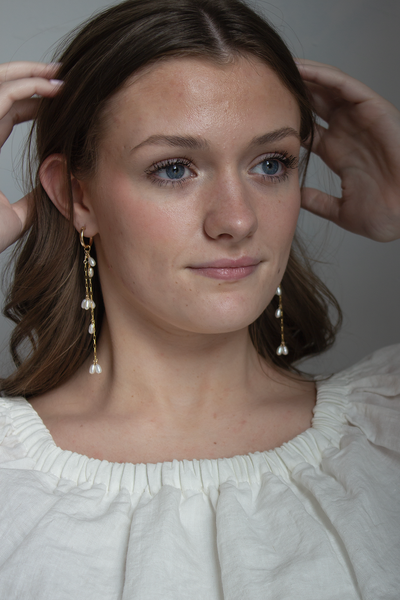 Falling Petals Mini Hoop Earrings