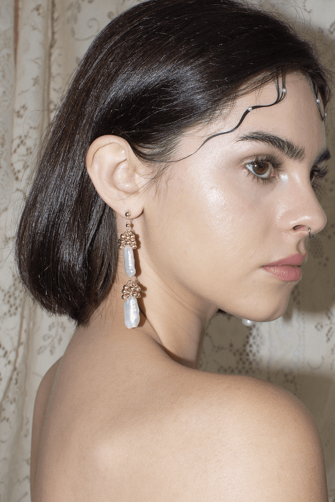 Linear Eyelet Earrings