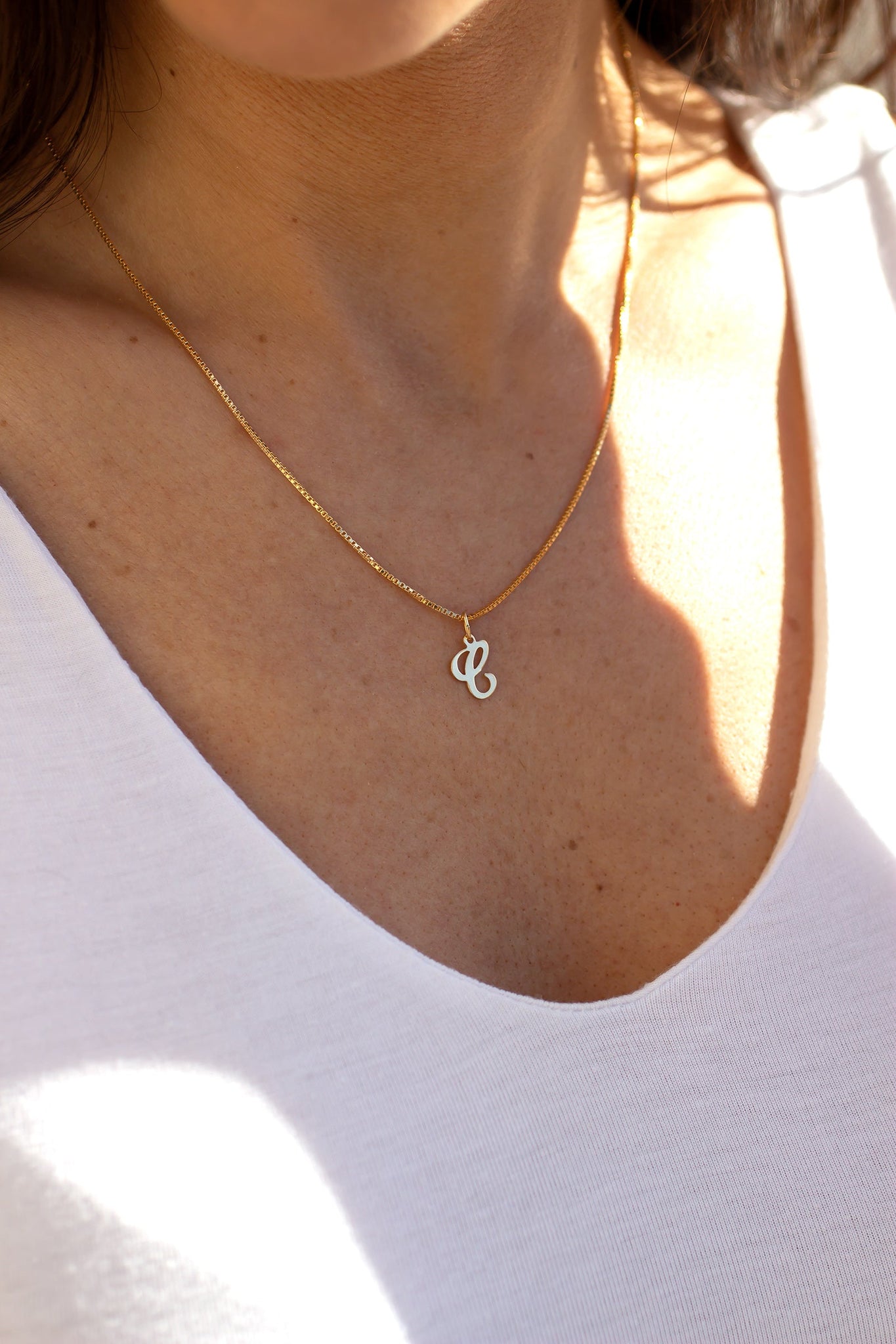 Script Initial Necklace