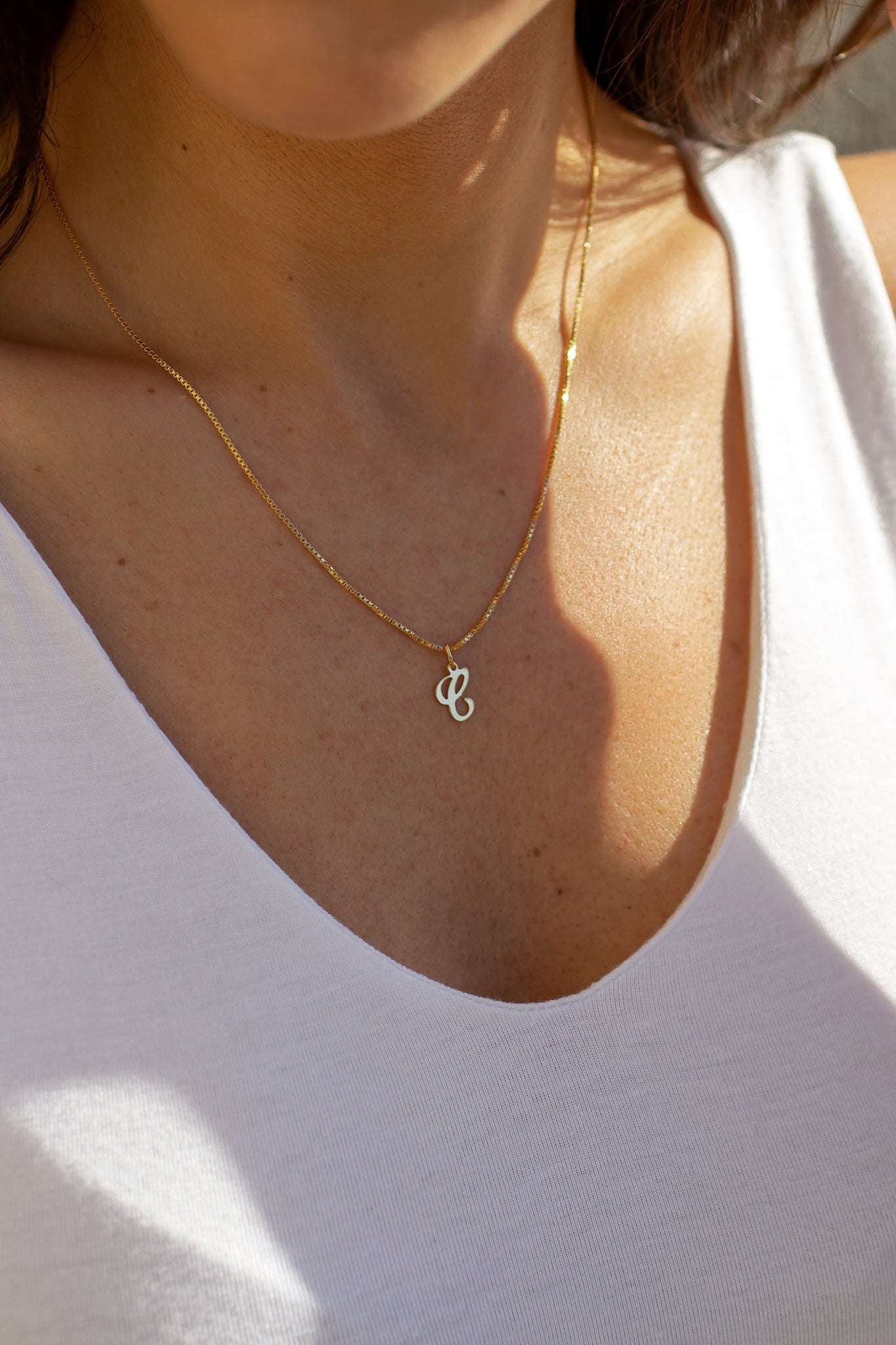 Script Initial Necklace