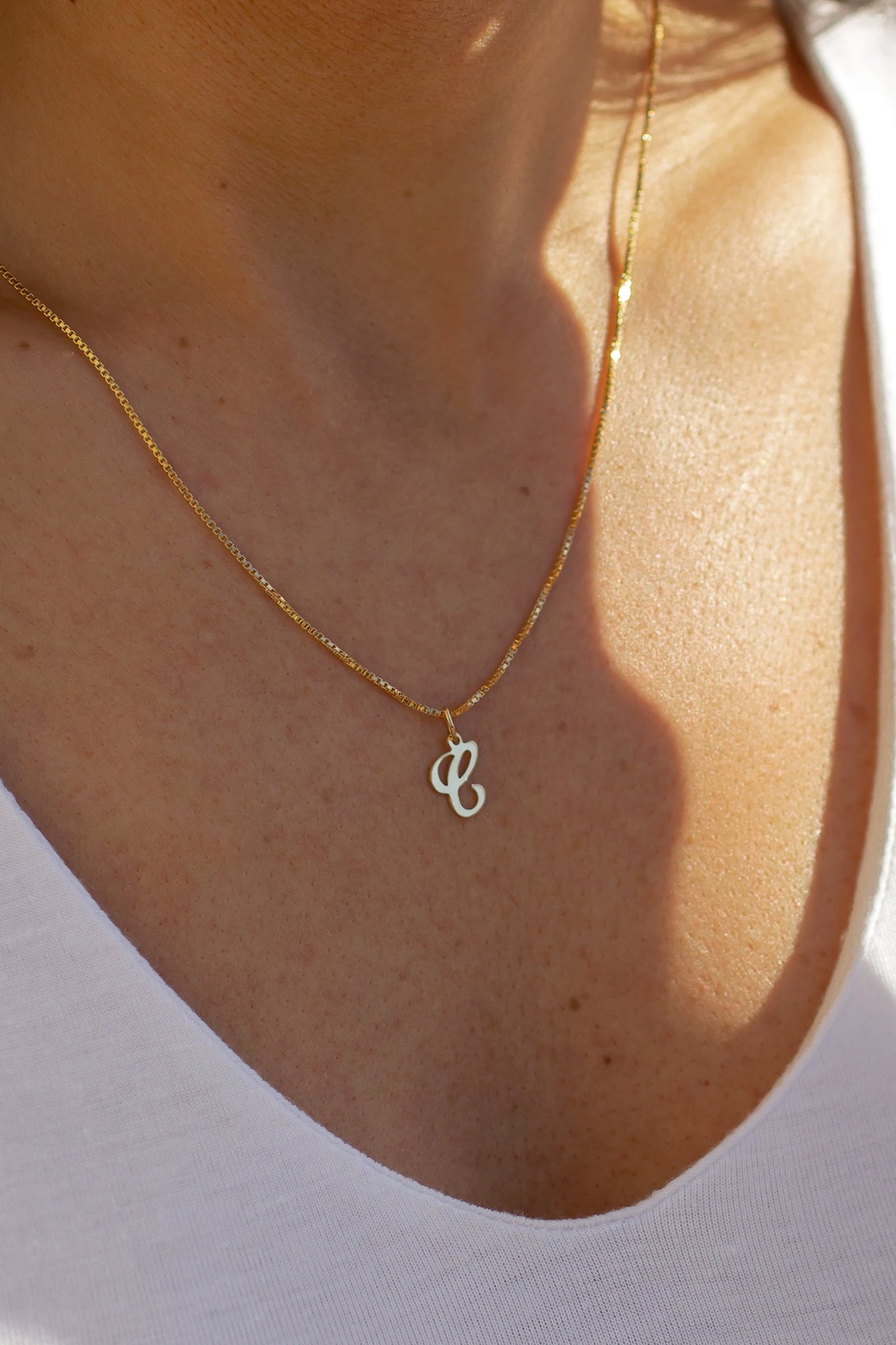 Script Initial Necklace