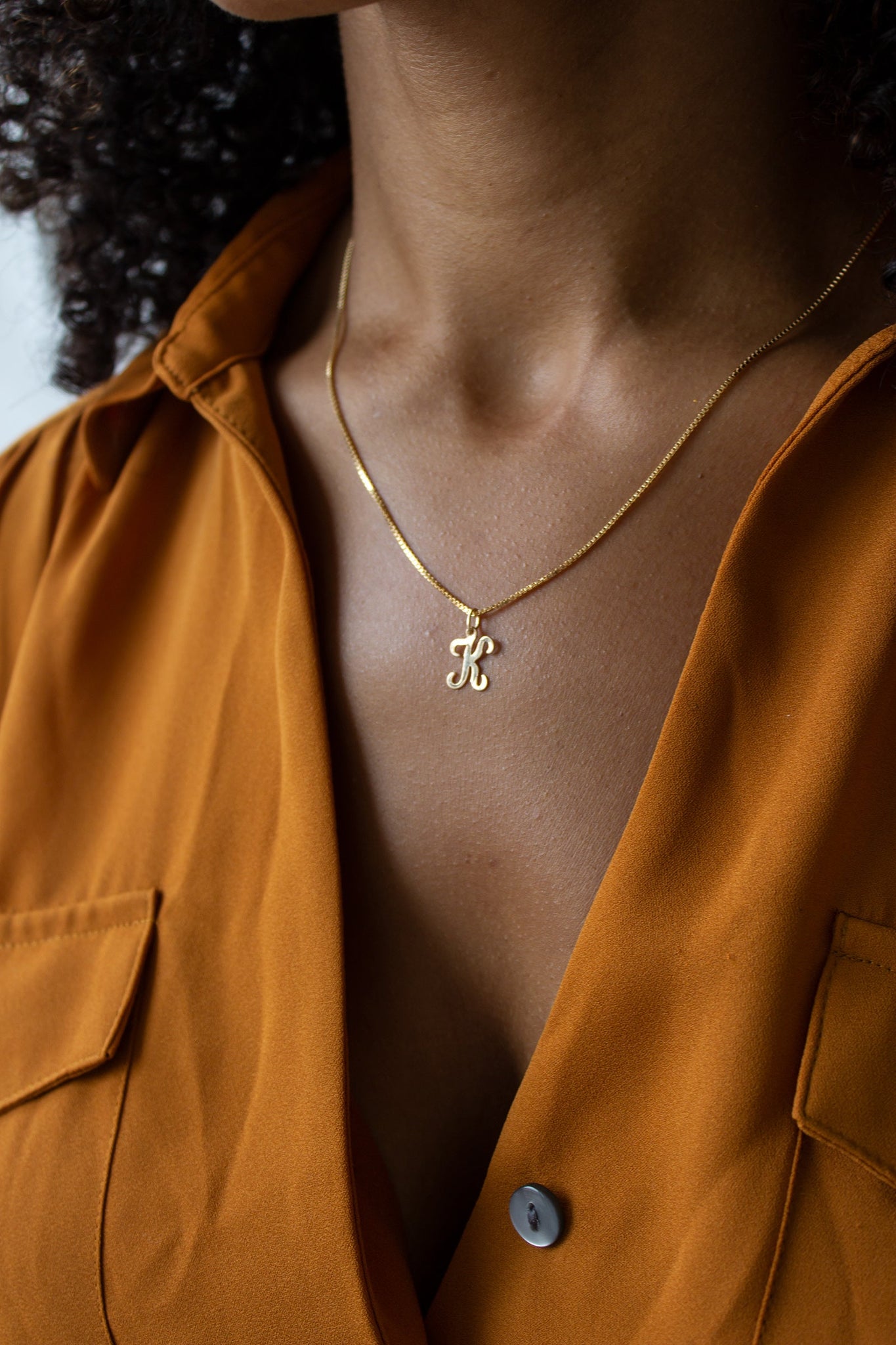 Script Initial Necklace