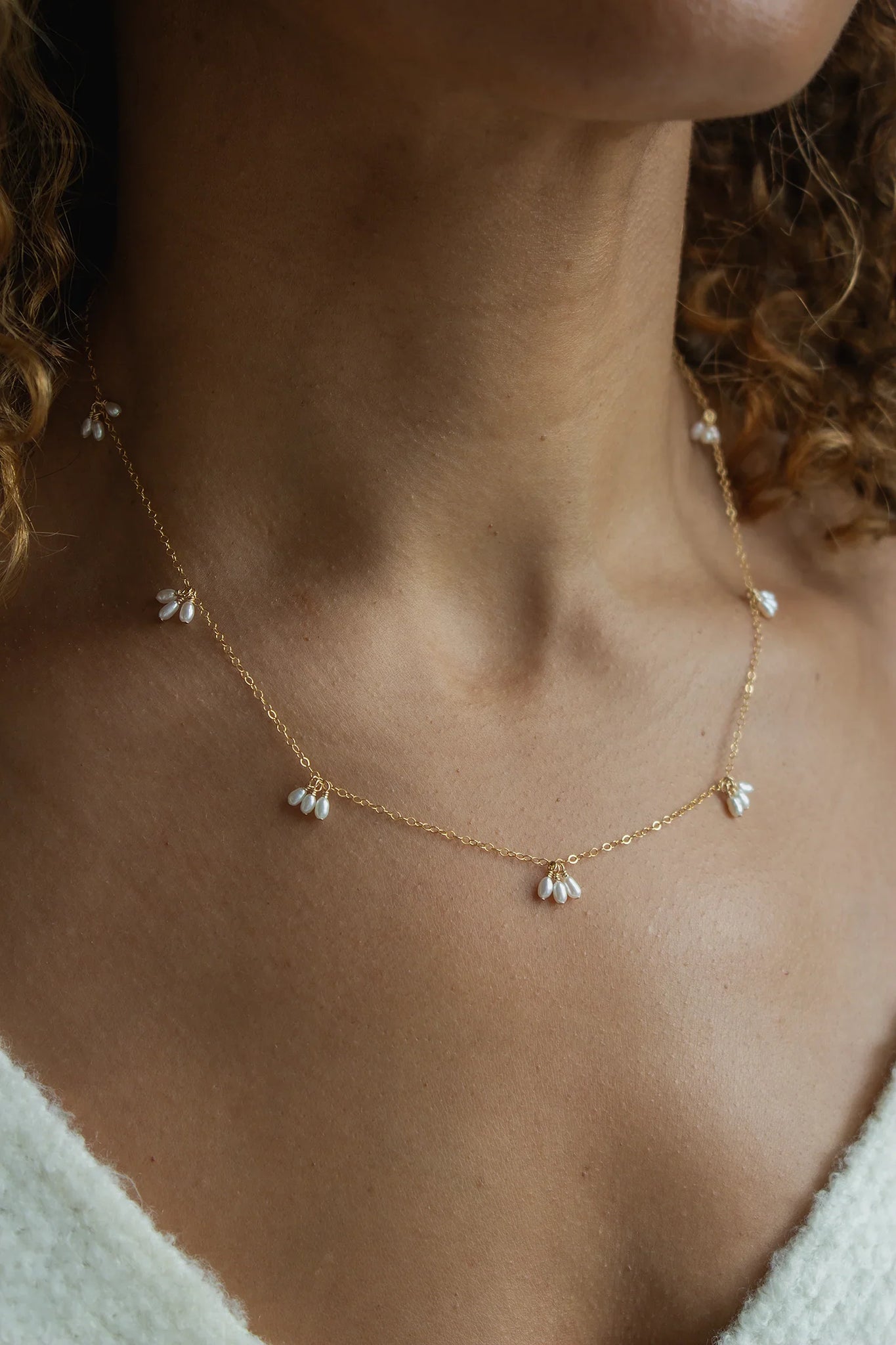 Pearl Trio Droplets Necklace