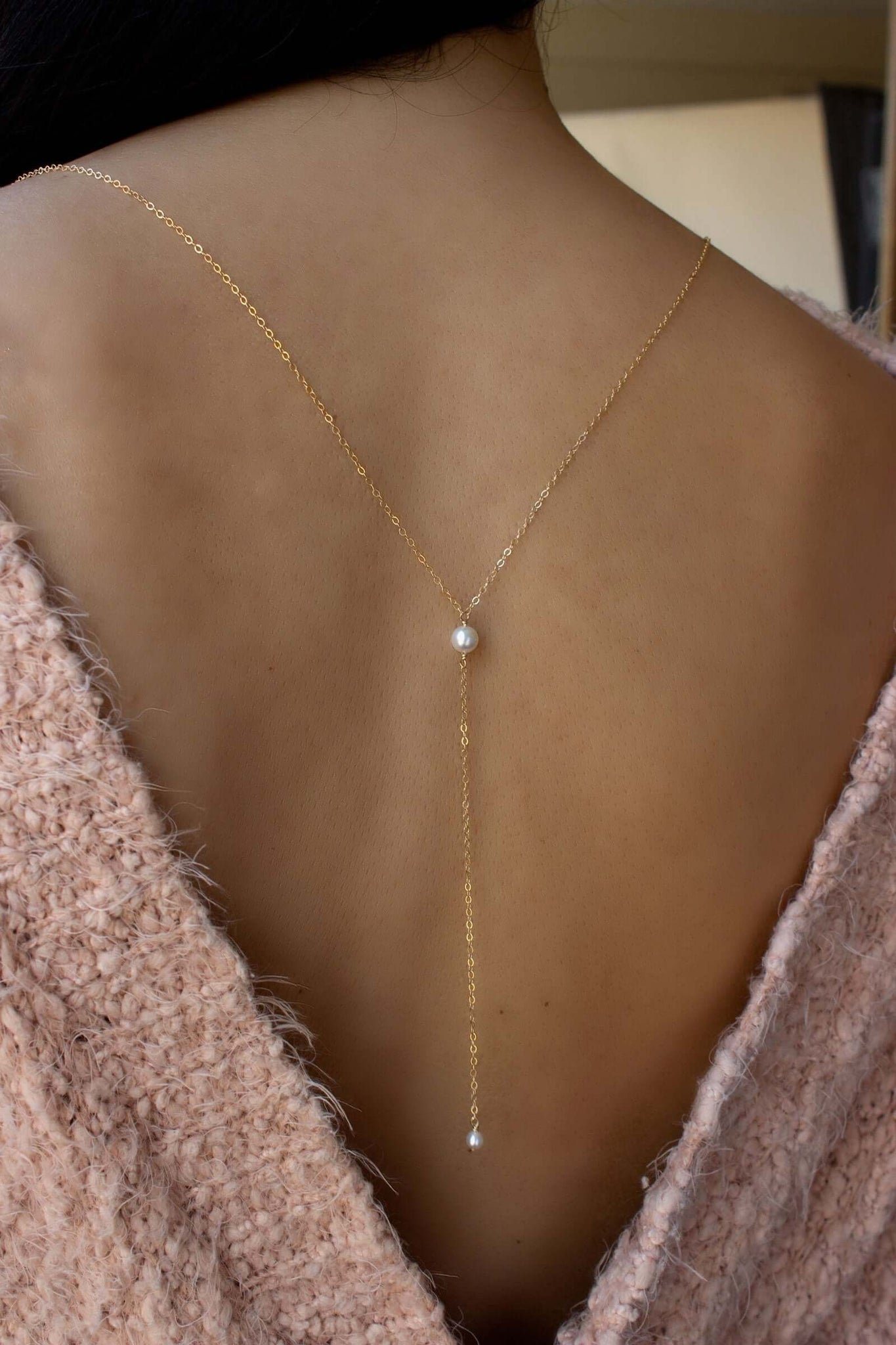 Pearl Back Drop Necklace