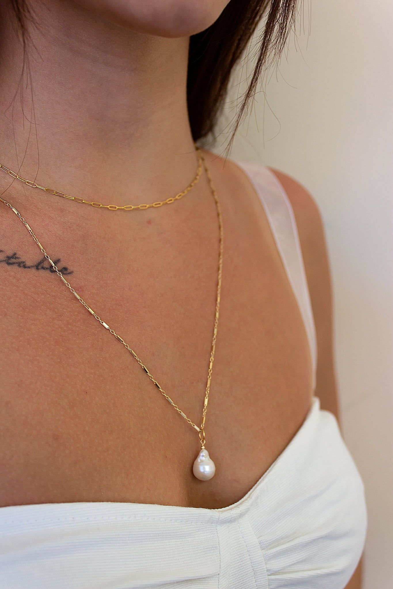 Baroque Pearl Pendant Necklace