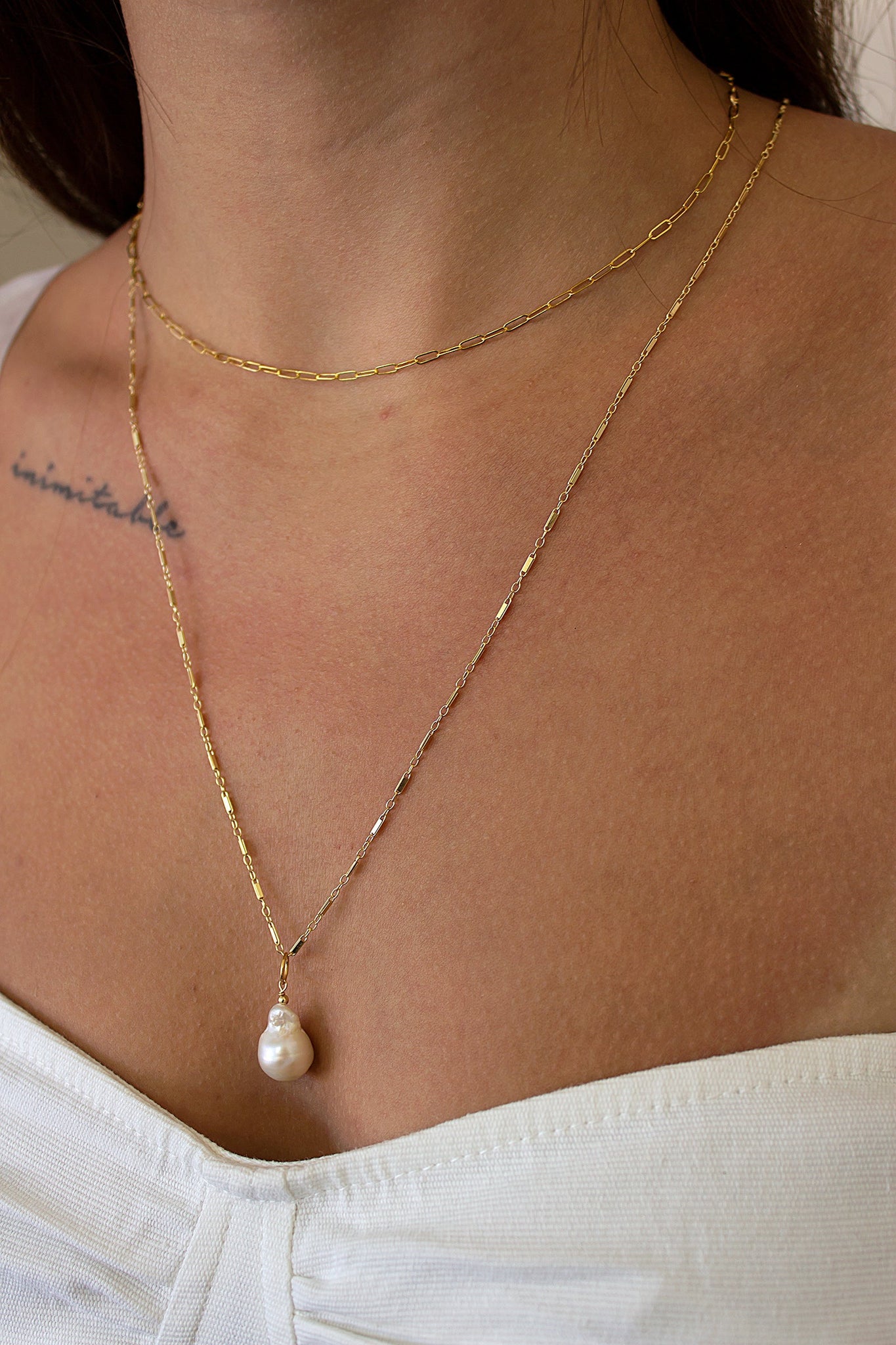 Baroque Pearl Pendant Necklace
