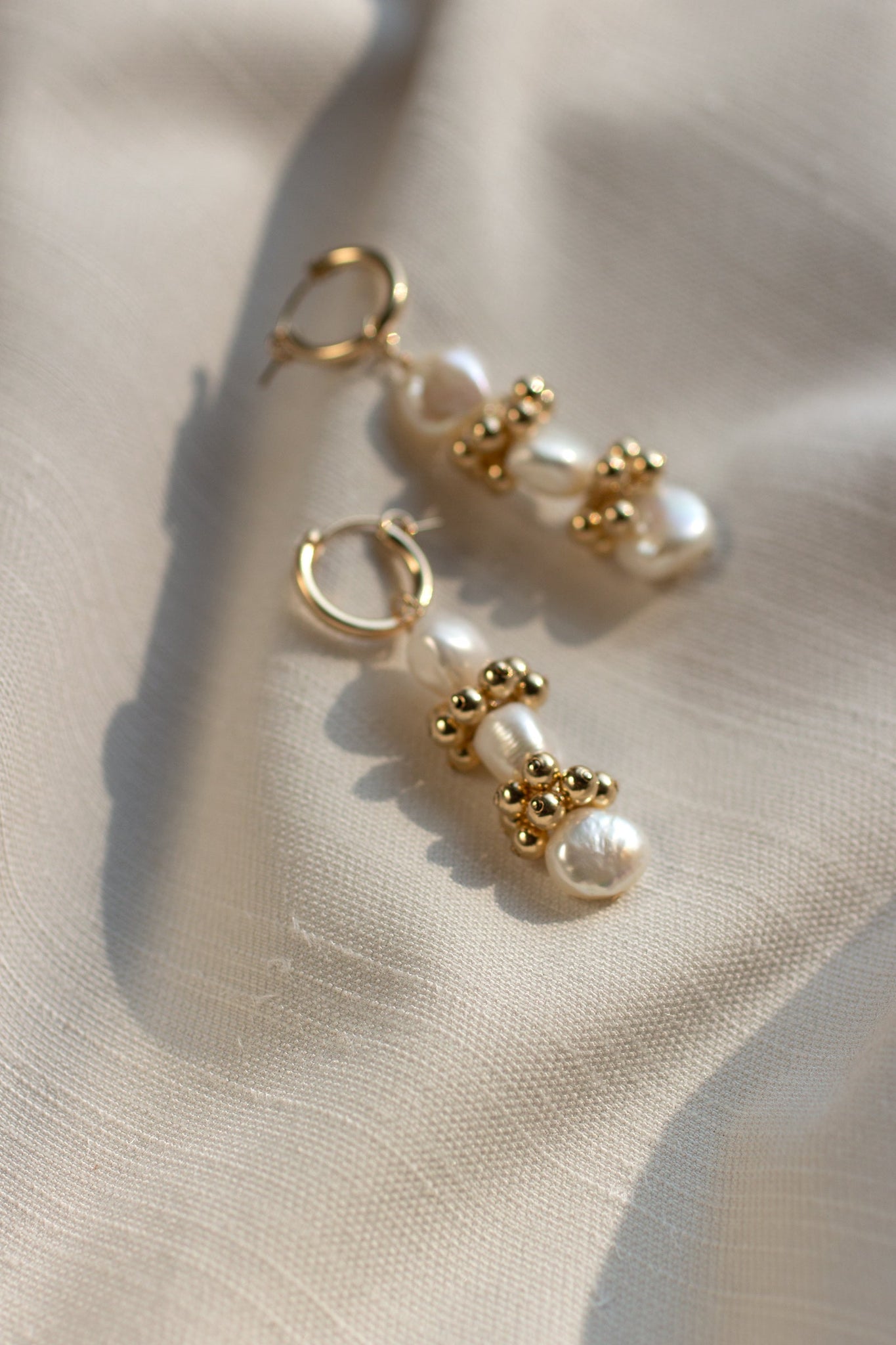 Baroque Eyelet Mini Hoop Earrings