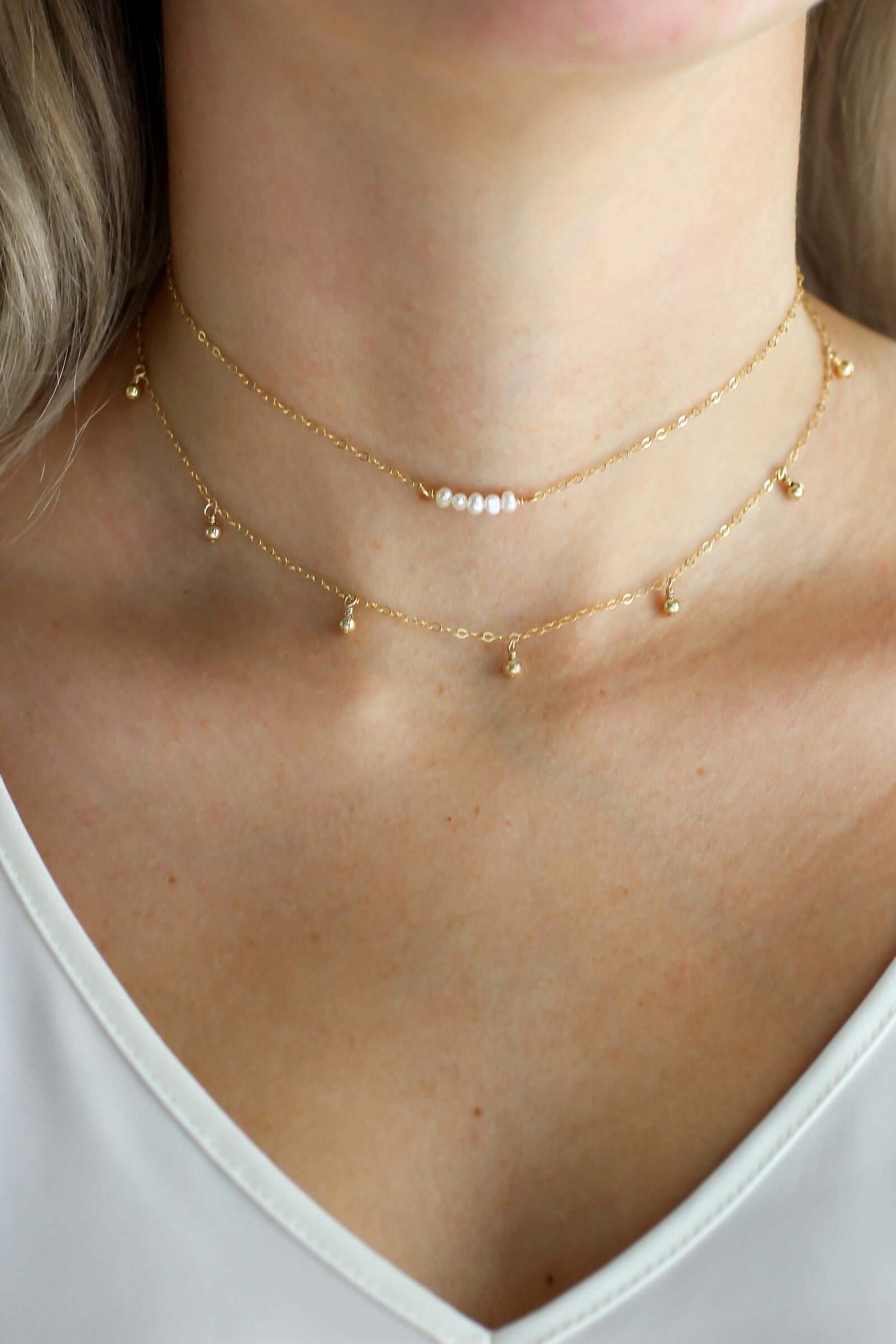 Gold Dust Drop Necklace