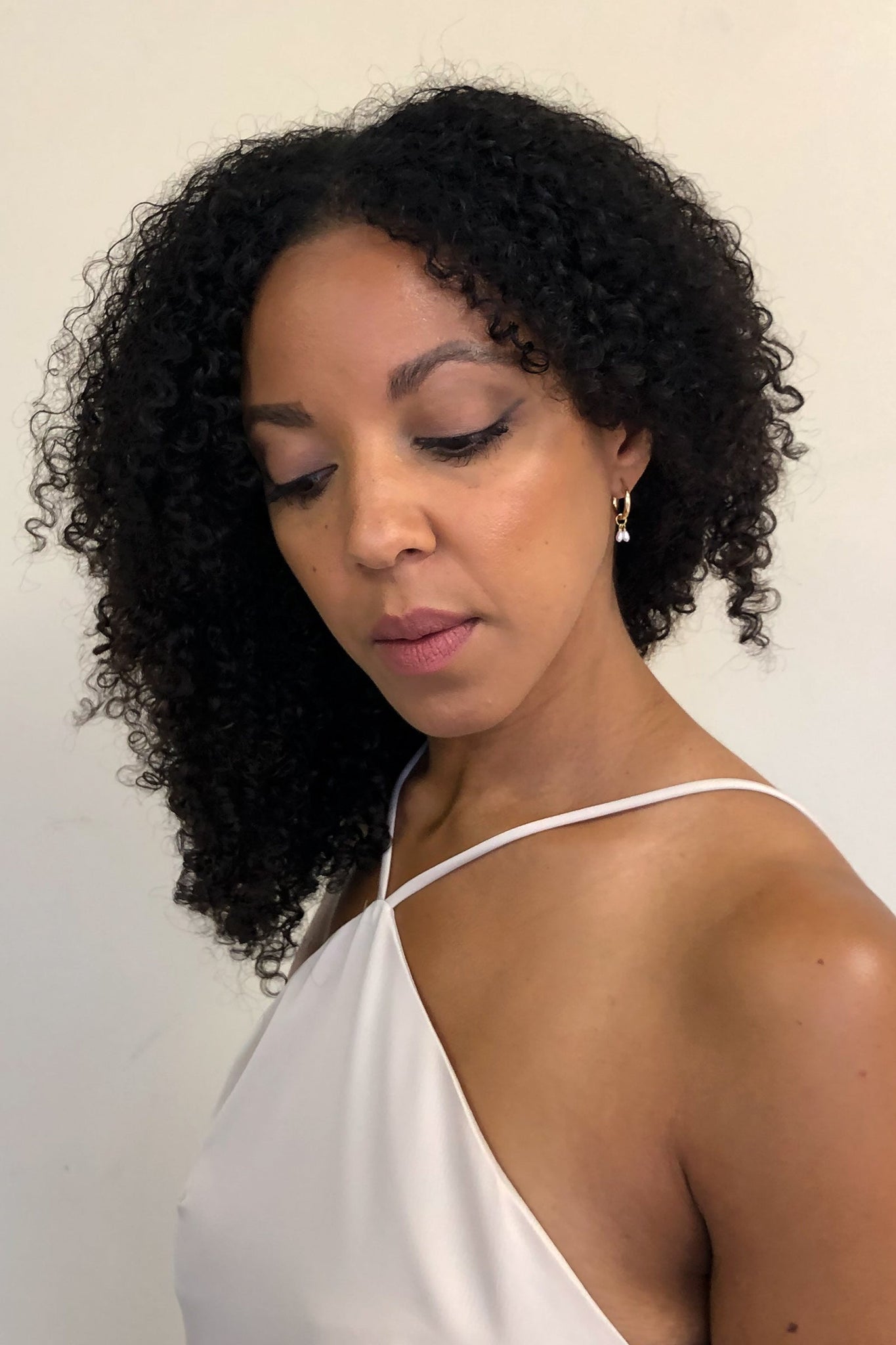 Petite Freshwater Pearl Droplets Mini Hoop Earrings