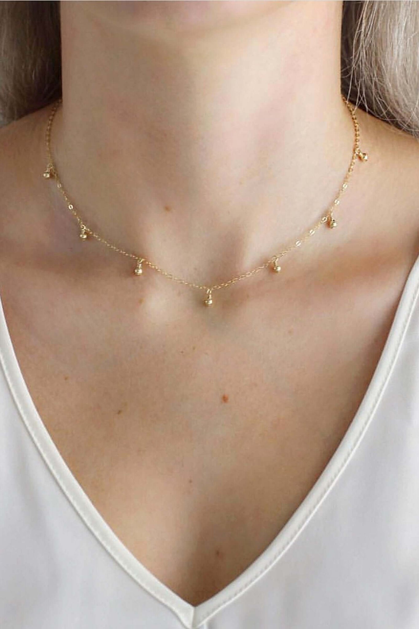 Gold Dust Drop Necklace