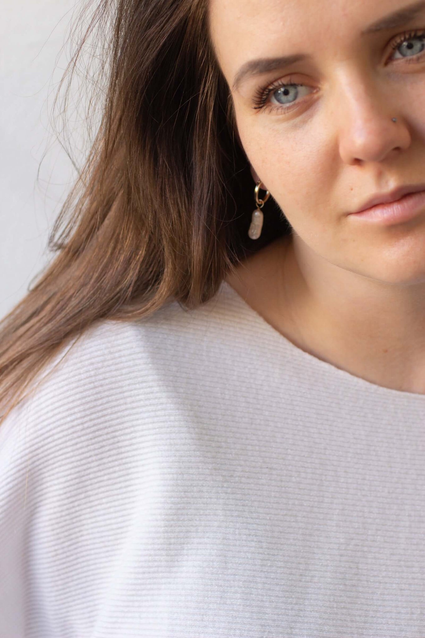 Mini Biwa Hoop Earrings