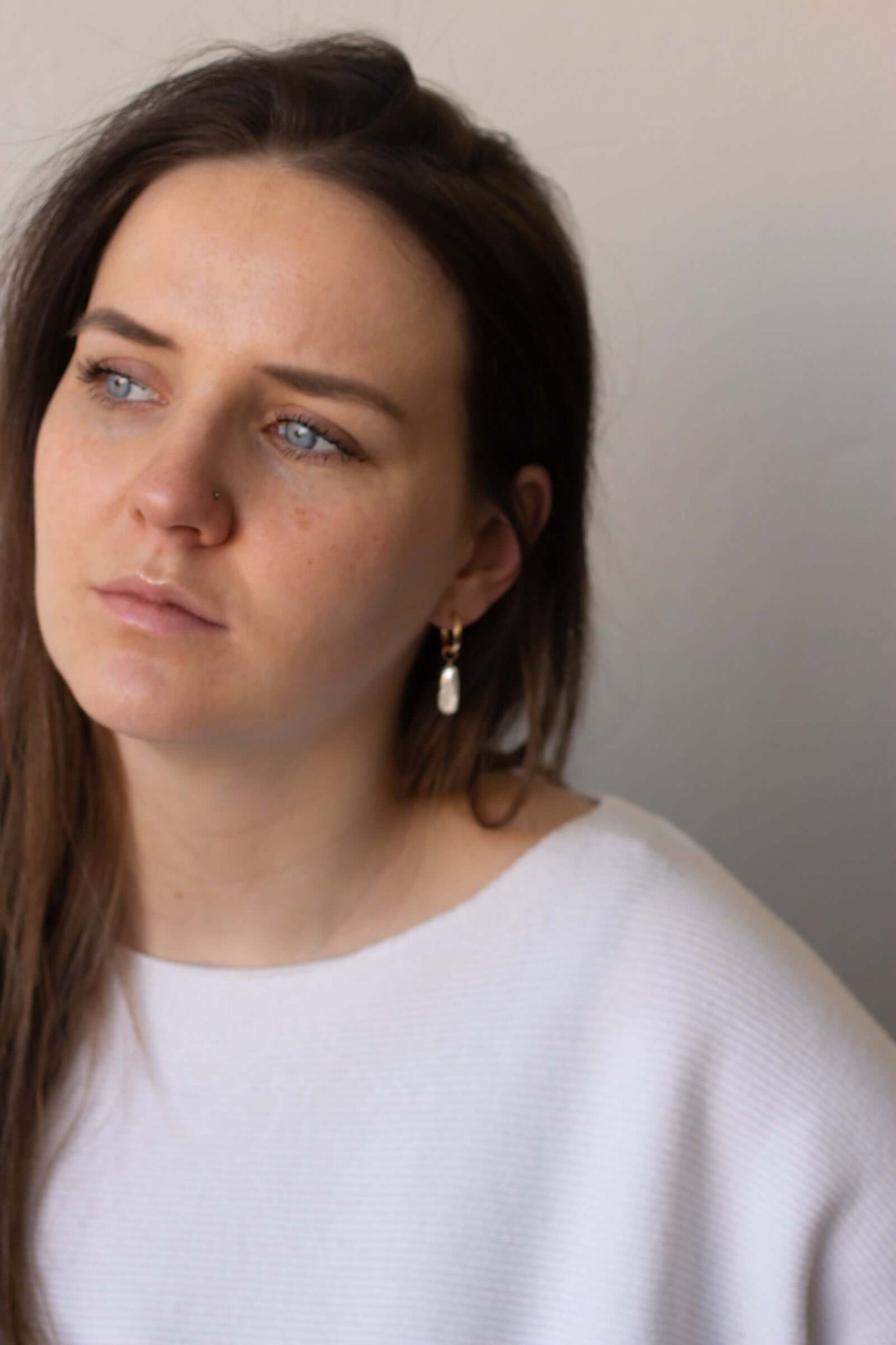 Mini Biwa Hoop Earrings